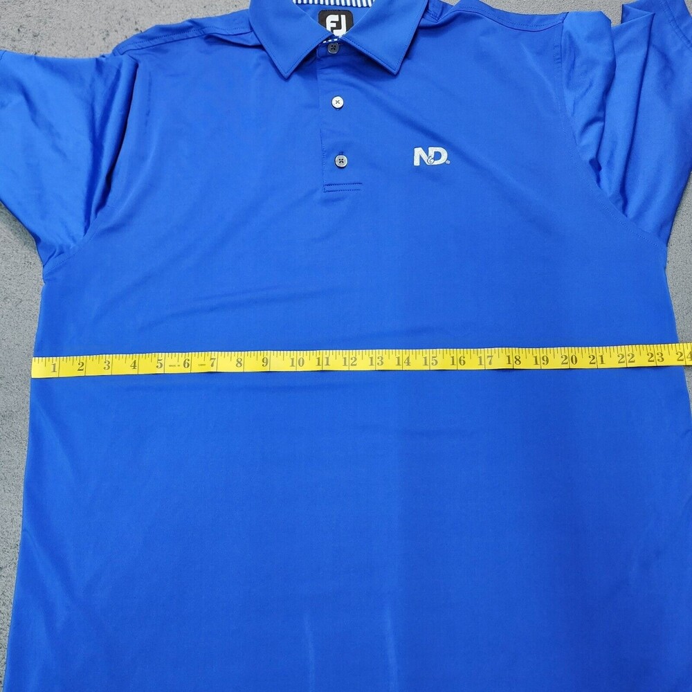 Footjoy Polo Shirt Men's Royal  Blue Short Sleeve Size L - Picture 10 of 12